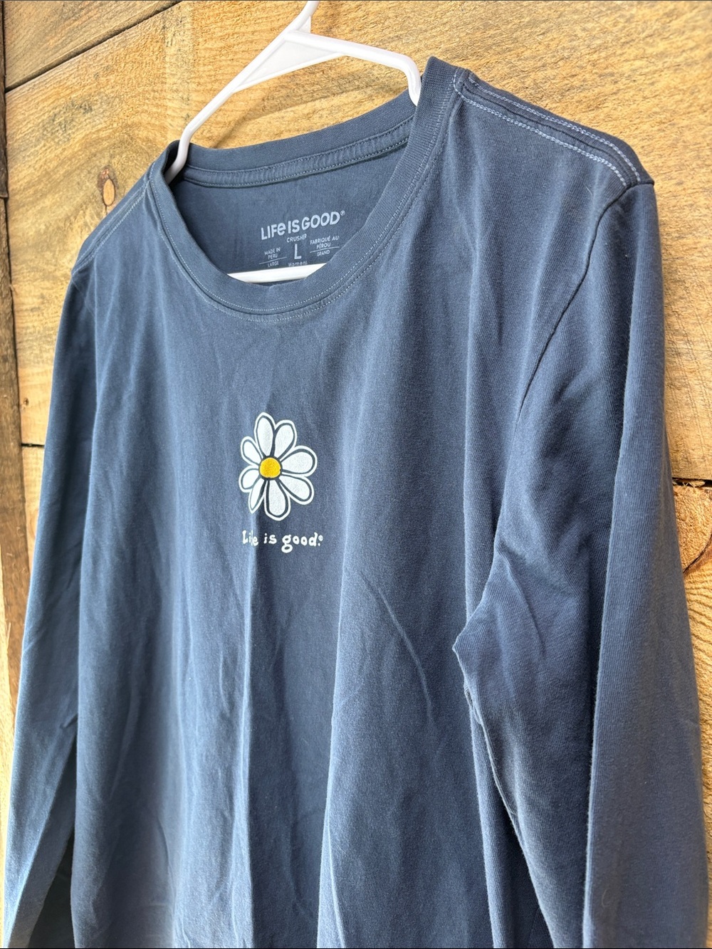 Life Is Good Long-Sleeve Crusher Tee - Navy - Picture 3 of 7